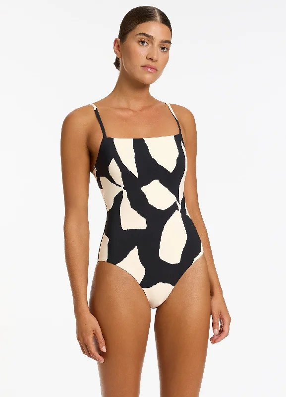 Women's Long - Length One - Pieces in Gray with Asymmetric Hem for a Contemporary and Fashionable LookFiore Minimal Tank One Piece - Black Women's Long - Length One - Pieces in Gray with Asymmetric Hem for a Contemporary and Fashionable LookFiore Minimal Tank One Piece - Black