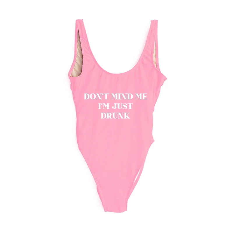 Women's Plaid Patterned One - Pieces in Red and Black for a Classic Fall LookDON'T MIND ME I'M JUST DRUNK [SWIMSUIT]