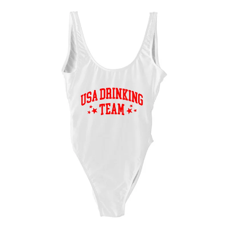 Women's Strapless One - Pieces in Royal Blue with Beaded Accents for a Formal EventUSA DRINKING TEAM [SWIMSUIT]