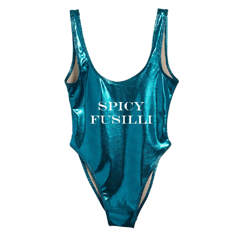 Women's Velvet One - Pieces in Emerald Green for a Luxurious and Sophisticated OccasionSpicy Fusilli [SWIMSUIT]