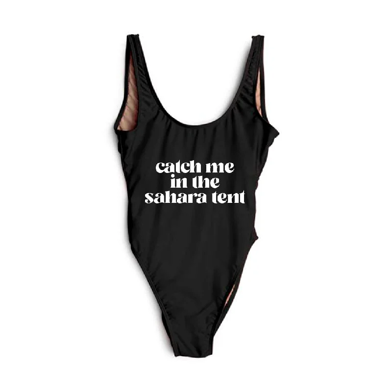 Plus Size Women's Ruffled Hem One - Pieces in Pink for a Feminine and Flirty Summer Outfitcatch me in the sahara tent [SWIMSUIT]