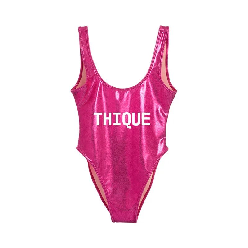 Women's Plaid Patterned One - Pieces in Red and Black for a Classic Fall LookTHIQUE [SWIMSUIT]