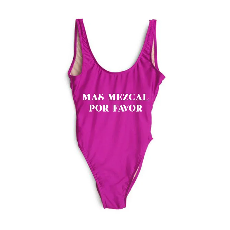 Women's Sheer Paneled One - Pieces in White for a Delicate and Elegant Evening AppearanceMAS MEZCAL POR FAVOR [SWIMSUIT]