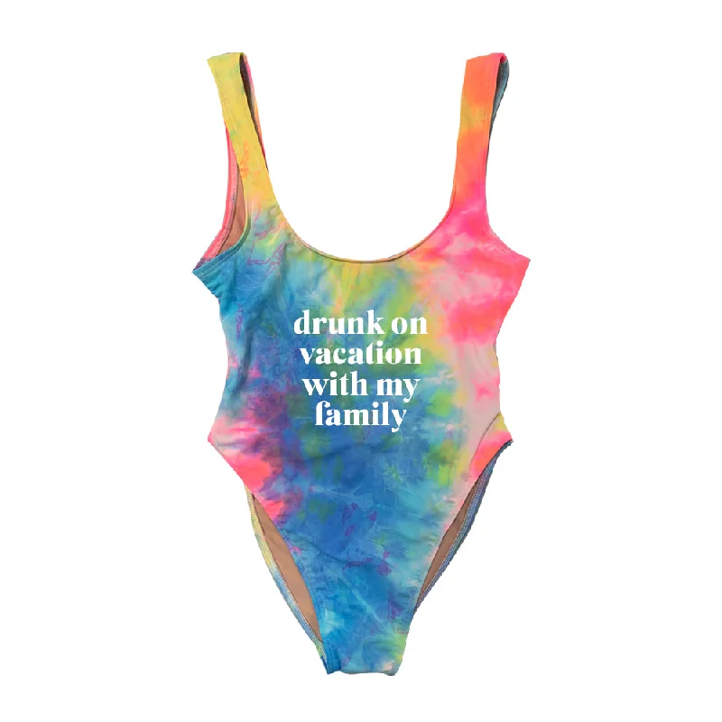 Plus Size Women's Striped One - Pieces in Navy and White for a Nautical - Inspired Ensembledrunk on vacation with my family [SWIMSUIT]