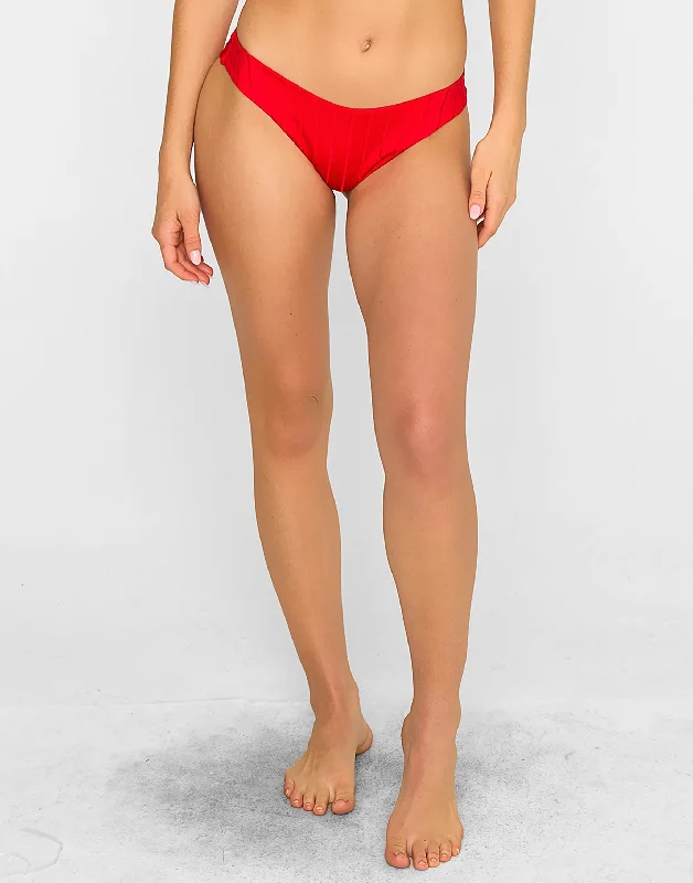 One - piece women swimwear with cut - outs for a stylish and modern appealGloria Skimpy Bottom - Red Shiny Wide Rib One - piece women swimwear with cut - outs for a stylish and modern appealGloria Skimpy Bottom - Red Shiny Wide Rib