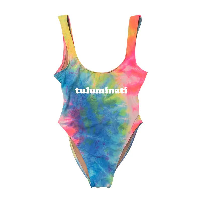 Women's Long - Length One - Pieces in Gray with Asymmetric Hem for a Contemporary and Fashionable Looktuluminati [SWIMSUIT]