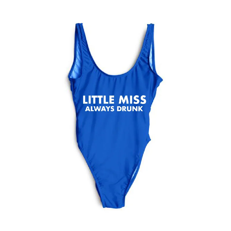 Women's Sequined Mini One - Pieces in Gold for a Glamorous New Year's Eve PartyLITTLE MISS ALWAYS DRUNK [SWIMSUIT]