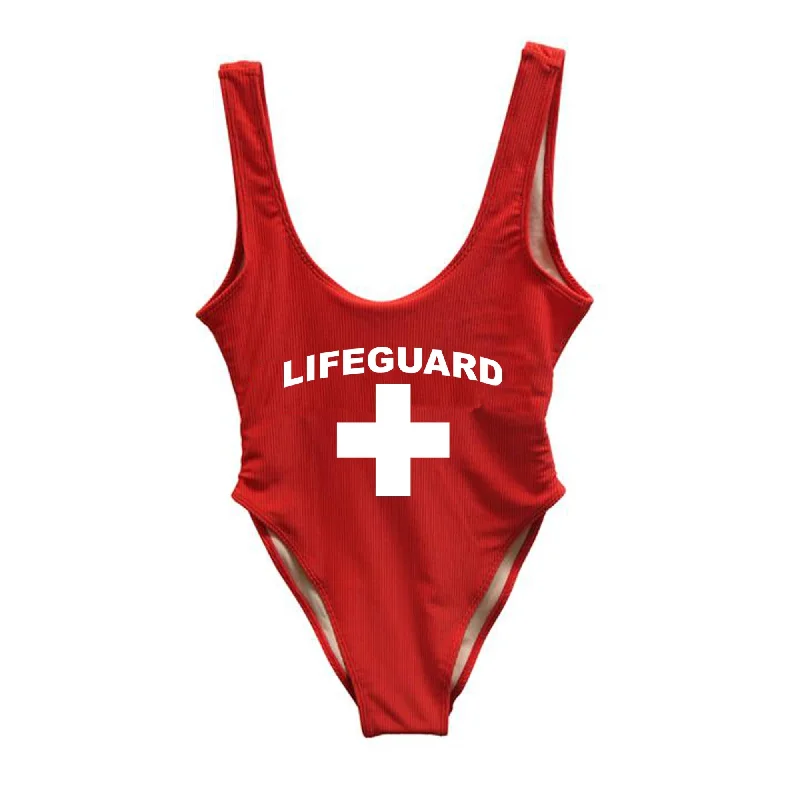 Women's Sequined Mini One - Pieces in Gold for a Glamorous New Year's Eve PartyLifeguard Costume [SWIMSUIT]