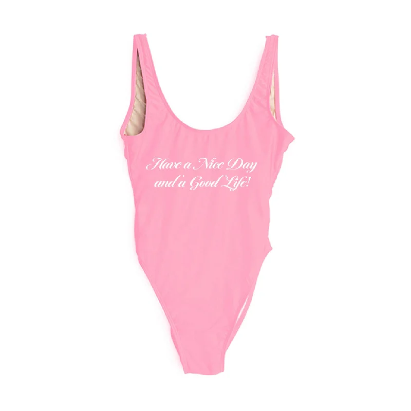 Women's Long - Sleeve Turtleneck One - Pieces in Navy for a Sophisticated Winter EnsembleHAVE A NICE DAY& A GOOD LIFE! [SWIMSUIT]