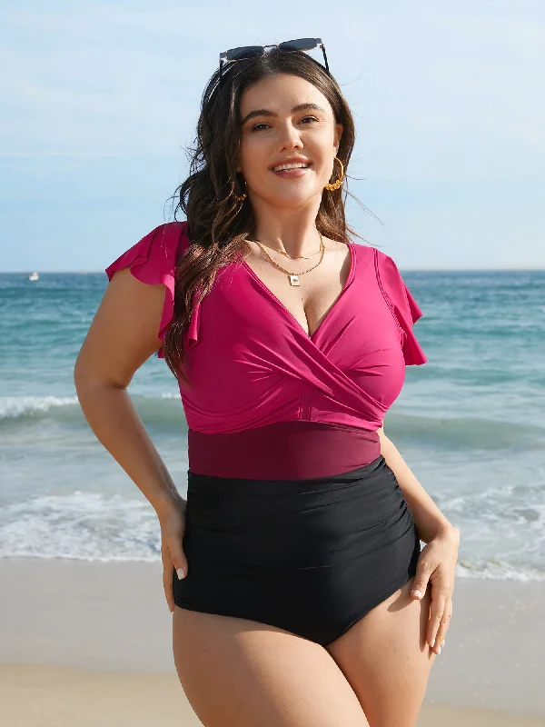 Women's Cargo - Style One - Pieces in Khaki with Pockets for a Practical and Stylish Outdoor LookColor Block Tummy Control One-Piece Swimsuit Women's Cargo - Style One - Pieces in Khaki with Pockets for a Practical and Stylish Outdoor LookColor Block Tummy Control One-Piece Swimsuit