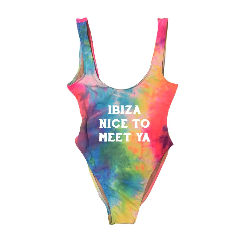 Plus Size Women's Striped One - Pieces in Navy and White for a Nautical - Inspired EnsembleIBIZA NICE TO MEET YA [SWIMSUIT]