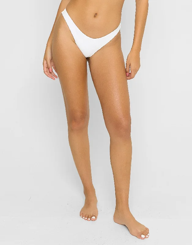 Lace - trimmed women swimwear for an elegant and romantic touchSydney Tango Bottom - White Rib Lace - trimmed women swimwear for an elegant and romantic touchSydney Tango Bottom - White Rib