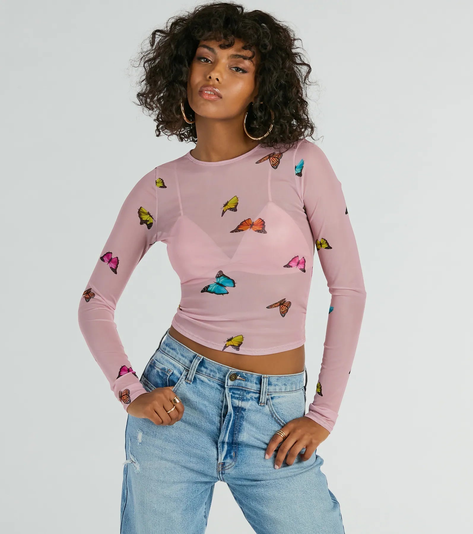 Printed Graphic Women Long Sleeve Top with a Bold StatementPrinted Graphic Women Long Sleeve Top with a Bold StatementButterfly Effect Long Sleeve Mesh Crop Top Printed Graphic Women Long Sleeve Top with a Bold StatementPrinted Graphic Women Long Sleeve Top with a Bold StatementButterfly Effect Long Sleeve Mesh Crop Top