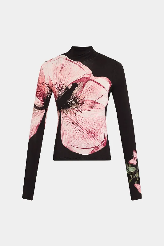 Lace - Trimmed Women Long Sleeve Top for an Elegant LookLace - Trimmed Women Long Sleeve Top for an Elegant LookFloral Print Mock Neck Long-Sleeve Top Lace - Trimmed Women Long Sleeve Top for an Elegant LookLace - Trimmed Women Long Sleeve Top for an Elegant LookFloral Print Mock Neck Long-Sleeve Top