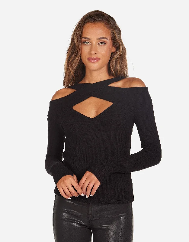 Floral Printed Women Long Sleeve Top for a Romantic LookFloral Printed Women Long Sleeve Top for a Romantic LookDraven Black