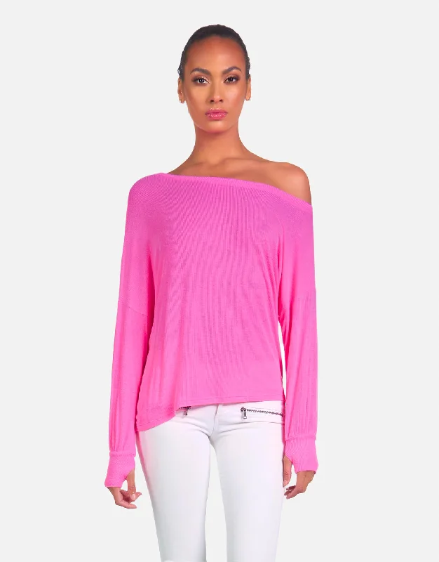 Ruffled Cuff Women Long Sleeve Top with a Feminine TouchRuffled Cuff Women Long Sleeve Top with a Feminine TouchKristopher Tee Neon Pink Ruffled Cuff Women Long Sleeve Top with a Feminine TouchRuffled Cuff Women Long Sleeve Top with a Feminine TouchKristopher Tee Neon Pink