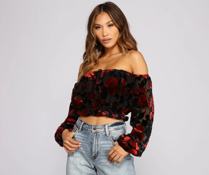 Lightweight Women Long Sleeve Top for Spring and AutumnLightweight Women Long Sleeve Top for Spring and AutumnFloral Burnout Off The Shoulder Crop Top Lightweight Women Long Sleeve Top for Spring and AutumnLightweight Women Long Sleeve Top for Spring and AutumnFloral Burnout Off The Shoulder Crop Top