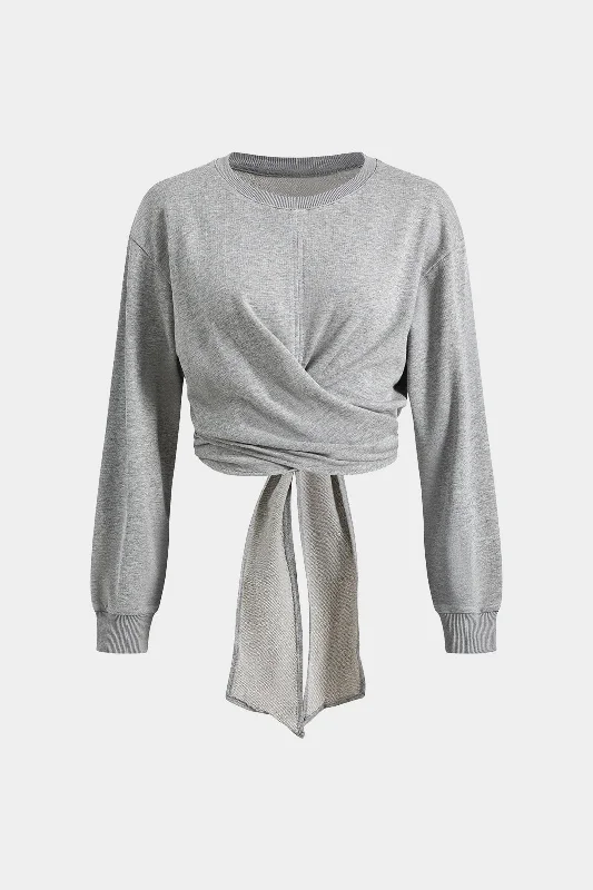 Ruffled Cuff Women Long Sleeve Top with a Feminine TouchRuffled Cuff Women Long Sleeve Top with a Feminine TouchTie Knot Round Neck Long-Sleeve Top Ruffled Cuff Women Long Sleeve Top with a Feminine TouchRuffled Cuff Women Long Sleeve Top with a Feminine TouchTie Knot Round Neck Long-Sleeve Top