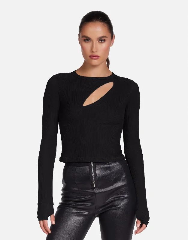 Cable - Knit Women Long Sleeve Top with a Cozy TextureCable - Knit Women Long Sleeve Top with a Cozy TextureBenecroft Black Cable - Knit Women Long Sleeve Top with a Cozy TextureCable - Knit Women Long Sleeve Top with a Cozy TextureBenecroft Black