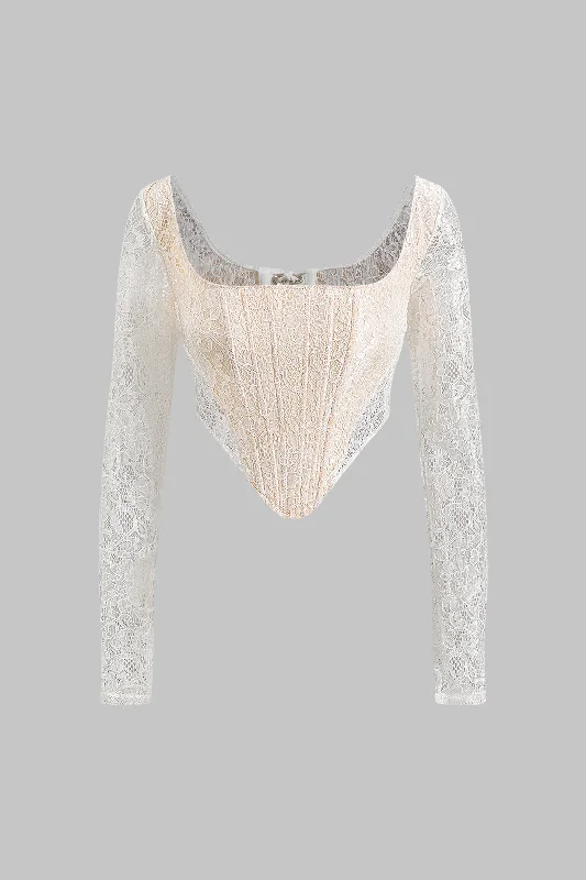 Floral Printed Women Long Sleeve Top for a Romantic LookFloral Printed Women Long Sleeve Top for a Romantic LookLace Tie Back Square Neck Sheer Corset Long-Sleeve Top Floral Printed Women Long Sleeve Top for a Romantic LookFloral Printed Women Long Sleeve Top for a Romantic LookLace Tie Back Square Neck Sheer Corset Long-Sleeve Top
