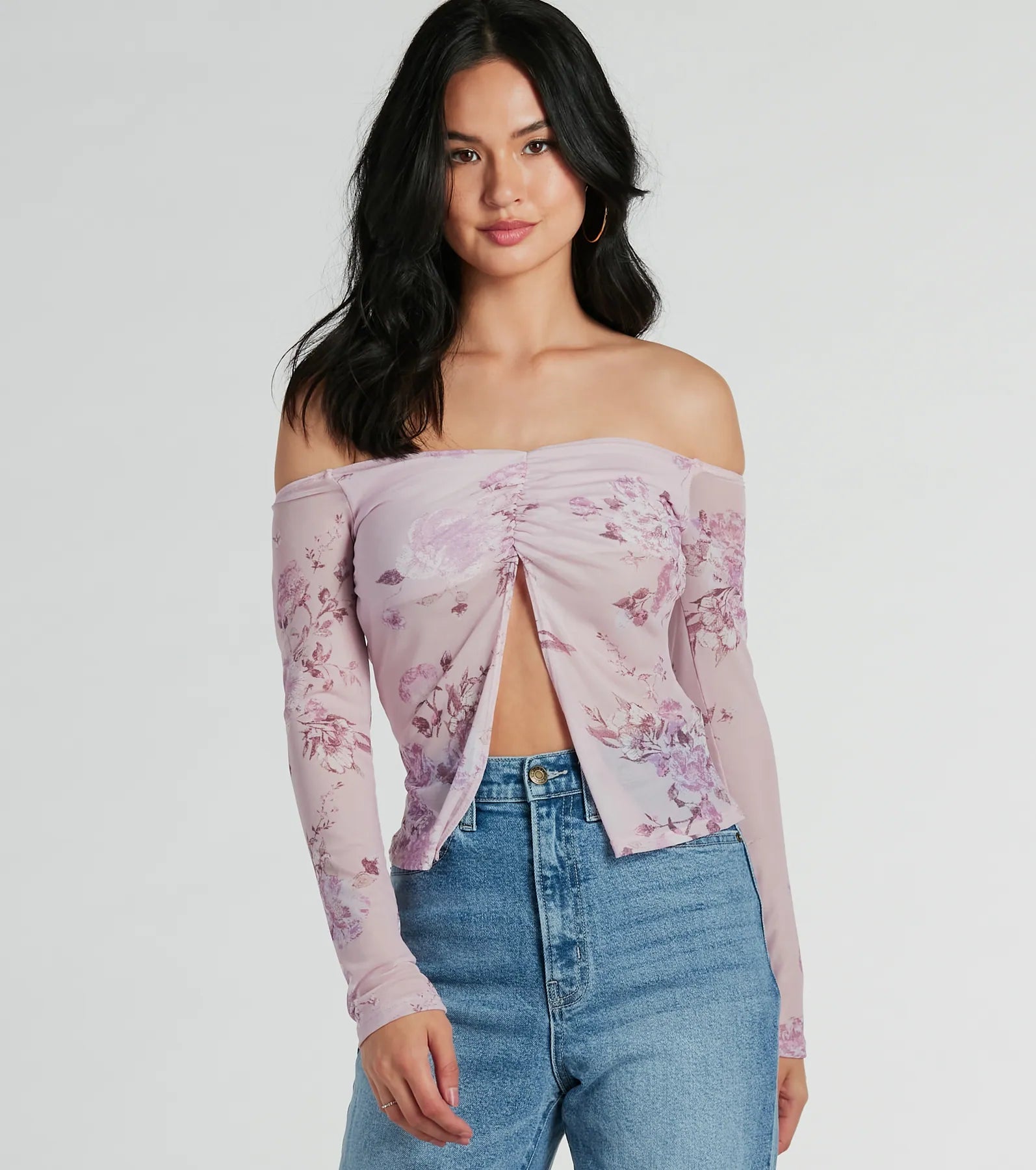 Ribbed Women Long Sleeve Top with a Textured AppealRibbed Women Long Sleeve Top with a Textured AppealFloral Daydream Off-The-Shoulder Mesh Top Ribbed Women Long Sleeve Top with a Textured AppealRibbed Women Long Sleeve Top with a Textured AppealFloral Daydream Off-The-Shoulder Mesh Top