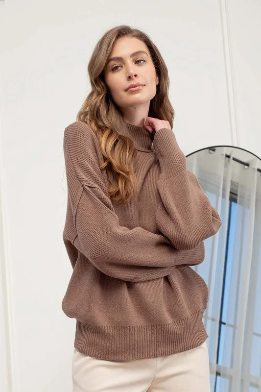 Button - Down Women Long Sleeve Top for a Classic StyleButton - Down Women Long Sleeve Top for a Classic StyleMANDI MOCK NECK RIBBED SWEATER Button - Down Women Long Sleeve Top for a Classic StyleButton - Down Women Long Sleeve Top for a Classic StyleMANDI MOCK NECK RIBBED SWEATER