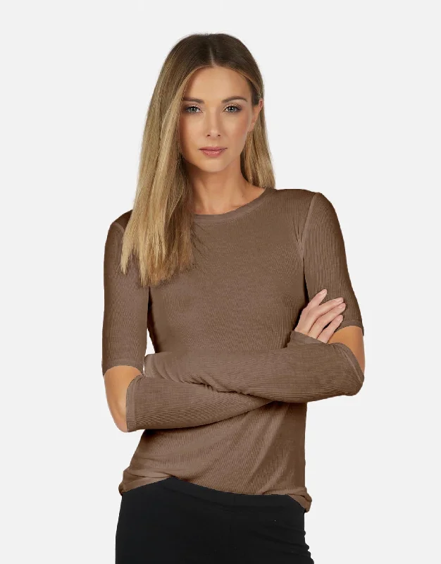 Metallic Accent Women Long Sleeve Top for a Glamorous LookMetallic Accent Women Long Sleeve Top for a Glamorous LookSolomon Fitted Tee Brownie Metallic Accent Women Long Sleeve Top for a Glamorous LookMetallic Accent Women Long Sleeve Top for a Glamorous LookSolomon Fitted Tee Brownie
