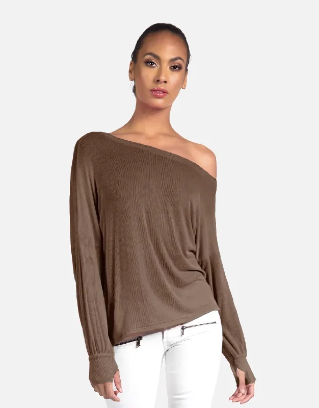 Lightweight Women Long Sleeve Top for Spring and AutumnLightweight Women Long Sleeve Top for Spring and AutumnKristopher Tee Brownie Lightweight Women Long Sleeve Top for Spring and AutumnLightweight Women Long Sleeve Top for Spring and AutumnKristopher Tee Brownie