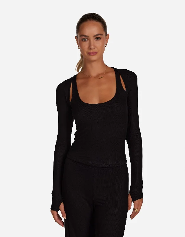 Ribbed Women Long Sleeve Top with a Textured AppealRibbed Women Long Sleeve Top with a Textured AppealStanfield Black Ribbed Women Long Sleeve Top with a Textured AppealRibbed Women Long Sleeve Top with a Textured AppealStanfield Black