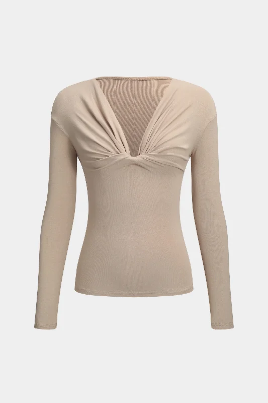 Wrap - Style Women Long Sleeve Top for a Versatile FitWrap - Style Women Long Sleeve Top for a Versatile FitRuched V-Neck Long-Sleeve Top Wrap - Style Women Long Sleeve Top for a Versatile FitWrap - Style Women Long Sleeve Top for a Versatile FitRuched V-Neck Long-Sleeve Top