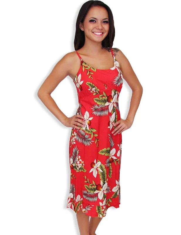 Midi dresses with halter necks for a stylish and comfortable option Red Hawaiian Dress Hanapepe Slip Design Midi dresses with halter necks for a stylish and comfortable option Red Hawaiian Dress Hanapepe Slip Design