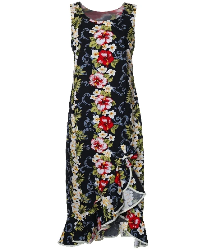 Midi dresses with one - shoulder designs for a modern and asymmetric style Black Hawaiian Dress Big Island Midi dresses with one - shoulder designs for a modern and asymmetric style Black Hawaiian Dress Big Island