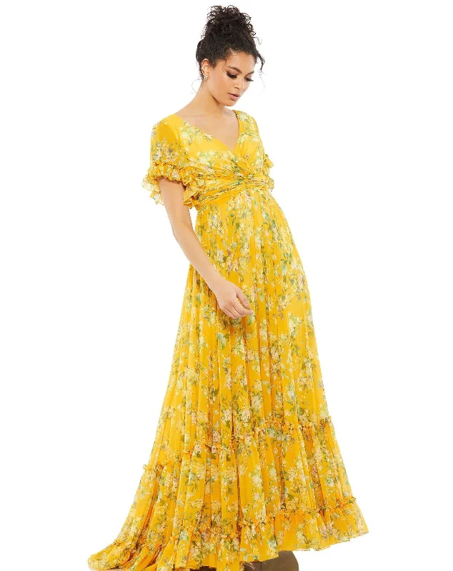 Maternity dress for a baby's first visit to the magic show Mac Duggal 70241 Long Formal Floral Maxi Dress Maternity dress for a baby's first visit to the magic show Mac Duggal 70241 Long Formal Floral Maxi Dress