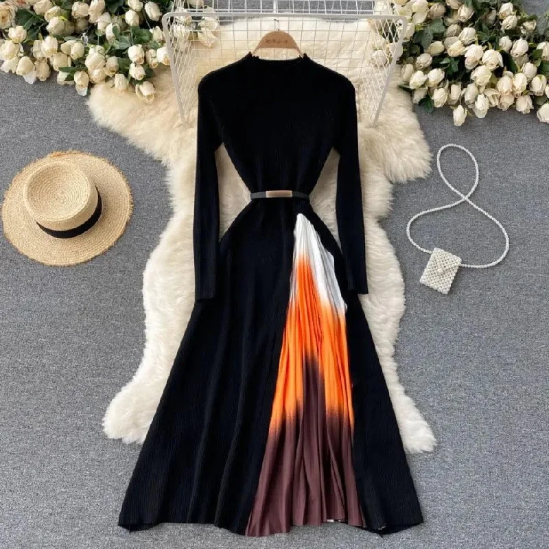 Midi dresses with pleated skirts for a timeless and elegant appeal Tiana Pleated Woolen Dress Midi dresses with pleated skirts for a timeless and elegant appeal Tiana Pleated Woolen Dress