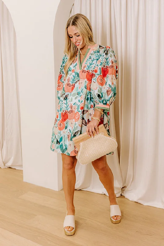 Maternity dress for a friend's wedding as a guest Life In Full Bloom Mini Dress in Limpet Shell Maternity dress for a friend's wedding as a guest Life In Full Bloom Mini Dress in Limpet Shell