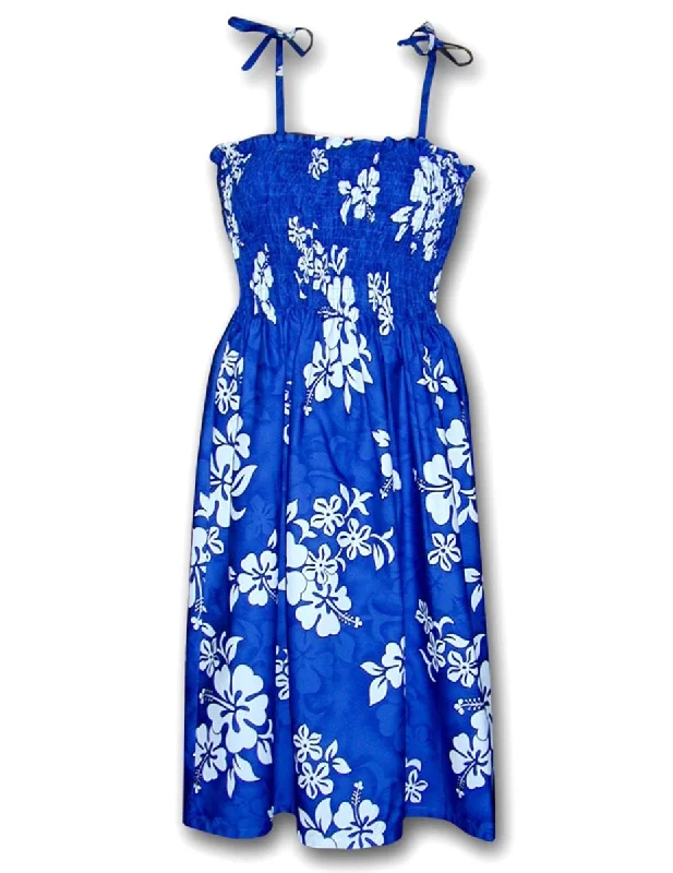 Midi dresses with button - down skirts for a unique and functional design Tropical Hibiscus Smock Midi Tube-Top Dress Midi dresses with button - down skirts for a unique and functional design Tropical Hibiscus Smock Midi Tube-Top Dress