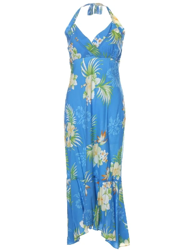Midi dresses with pleated bodices for a classic and tailored look Mid Length Halter Dress Fern Hibiscus Midi dresses with pleated bodices for a classic and tailored look Mid Length Halter Dress Fern Hibiscus