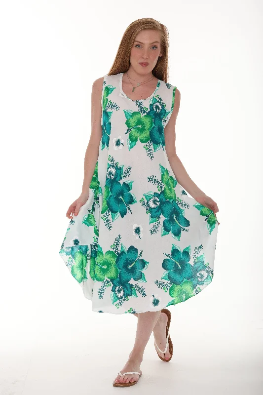 Midi dresses with denim fabric for a casual yet stylish day out Floral Print Scoop Neck Sleeveless Dress Midi dresses with denim fabric for a casual yet stylish day out Floral Print Scoop Neck Sleeveless Dress