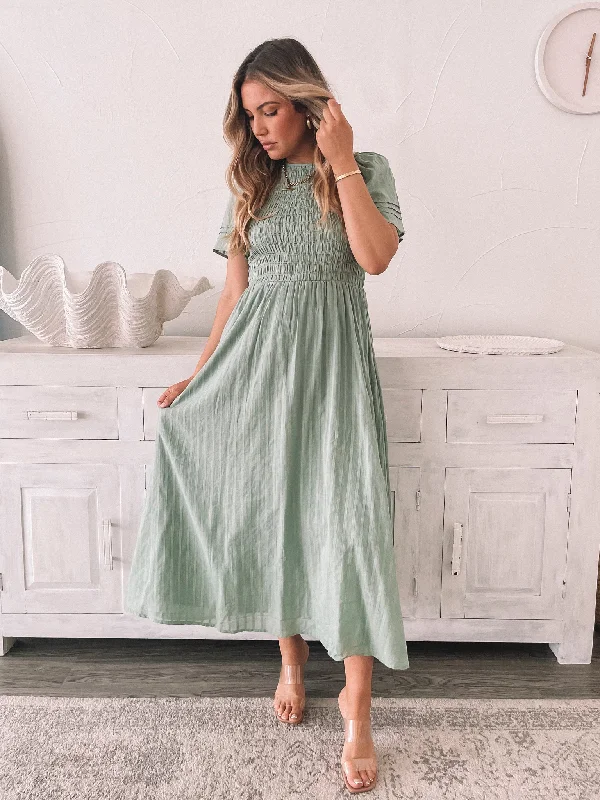 Maternity lace dress for a romantic look Iolana Dress - Sage