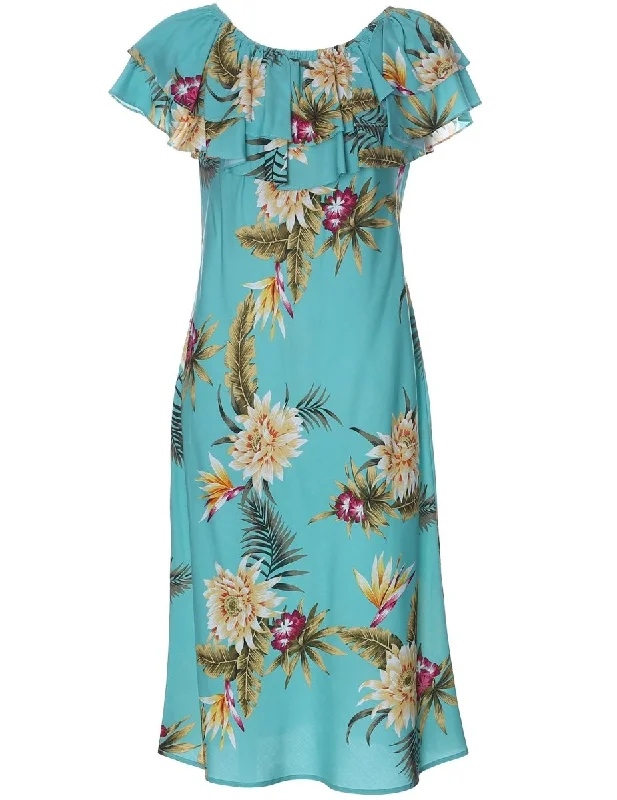 Midi dresses with lace - up fronts for a unique and adjustable style Off Shoulder Short Hawaiian Dress Island Ceres Midi dresses with lace - up fronts for a unique and adjustable style Off Shoulder Short Hawaiian Dress Island Ceres