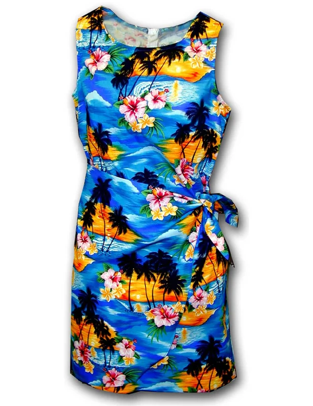 Maxi - inspired midi dresses with flowing fabrics for a beachy vibe Sarong Hawaiian Dress Island Sunset Maxi - inspired midi dresses with flowing fabrics for a beachy vibe Sarong Hawaiian Dress Island Sunset