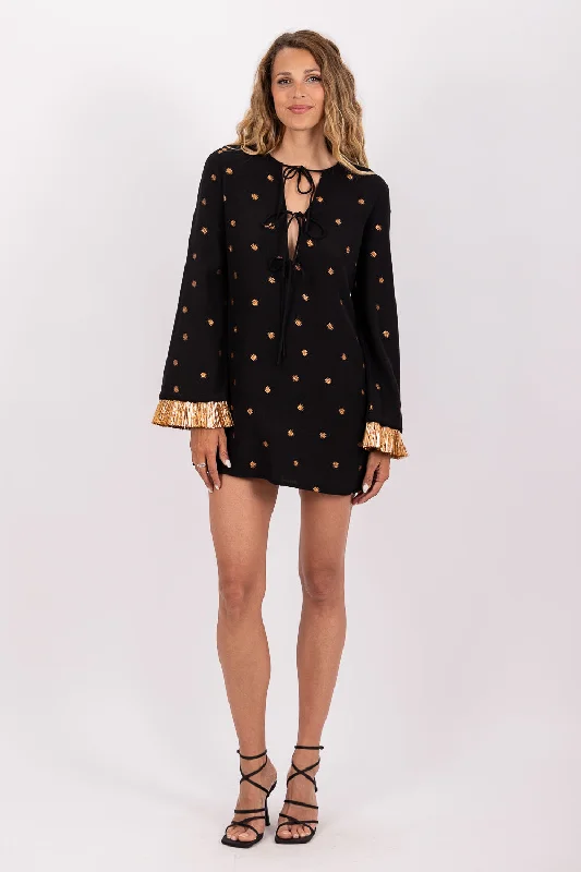 Mini dresses with mesh panels for a sexy and trendy look DANAE SHORT DRESS