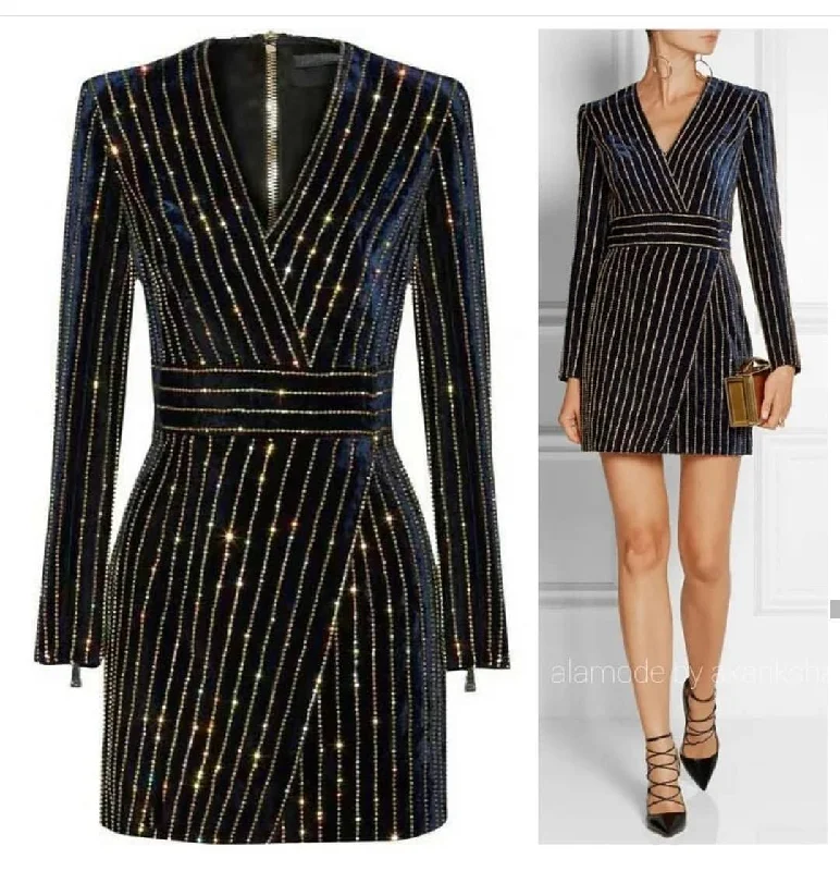 Mini dresses with cut - out details for a trendy look Sequined Celeb Dress