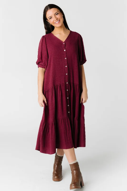Maternity dress for a baby's first visit to the rooftop garden Brass & Roe Lara Linen Dress Maternity dress for a baby's first visit to the rooftop garden Brass & Roe Lara Linen Dress