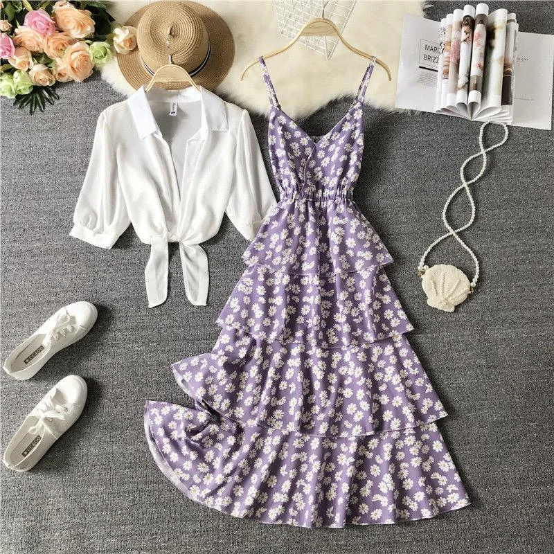 Midi dresses with off - the - shoulder necklines for a flirty look Morocco Floral Dress with Cape Midi dresses with off - the - shoulder necklines for a flirty look Morocco Floral Dress with Cape