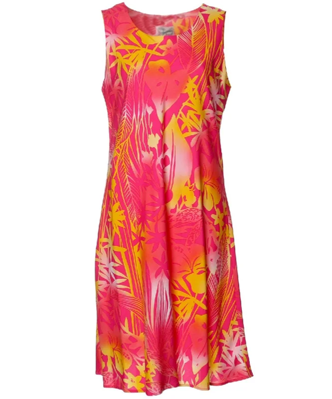 Midi dresses with printed lining for a hidden and stylish detail Manoa Tank Short Rayon Dress Midi dresses with printed lining for a hidden and stylish detail Manoa Tank Short Rayon Dress