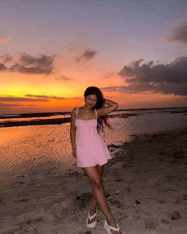 Mini dresses with side slits for a sexy appeal Beccy Summer Lace Up Holiday Dress