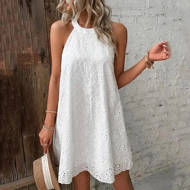 Mini dresses with ribbed textures for a unique appearance Elode Cotton Eyelet Summer Dress Mini dresses with ribbed textures for a unique appearance Elode Cotton Eyelet Summer Dress