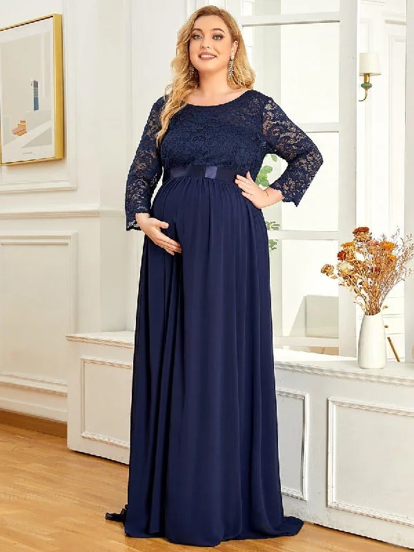Maternity dress for a baby's first haircut pretty KALANI|Plus Size Long Lace Sleeve Maternity Formal Dresses Maternity dress for a baby's first haircut pretty KALANI|Plus Size Long Lace Sleeve Maternity Formal Dresses