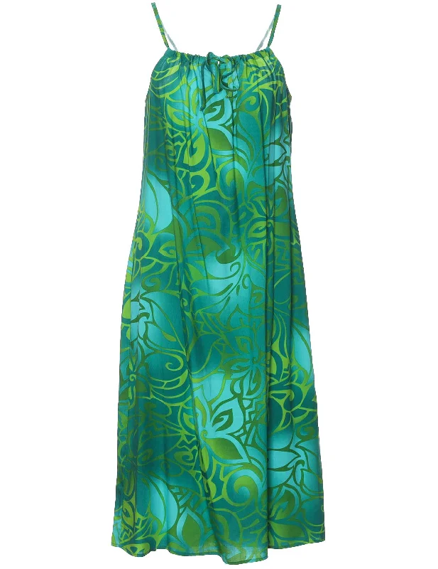 Midi dresses with empire waists for a flattering maternity option Midi Dress Front Tie Straps Tribal Tiare Midi dresses with empire waists for a flattering maternity option Midi Dress Front Tie Straps Tribal Tiare